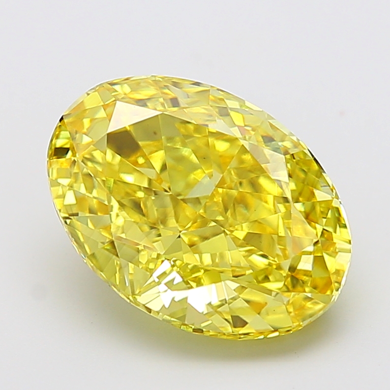 Oval 7.04ct Fancy Vivid Yellow VS2