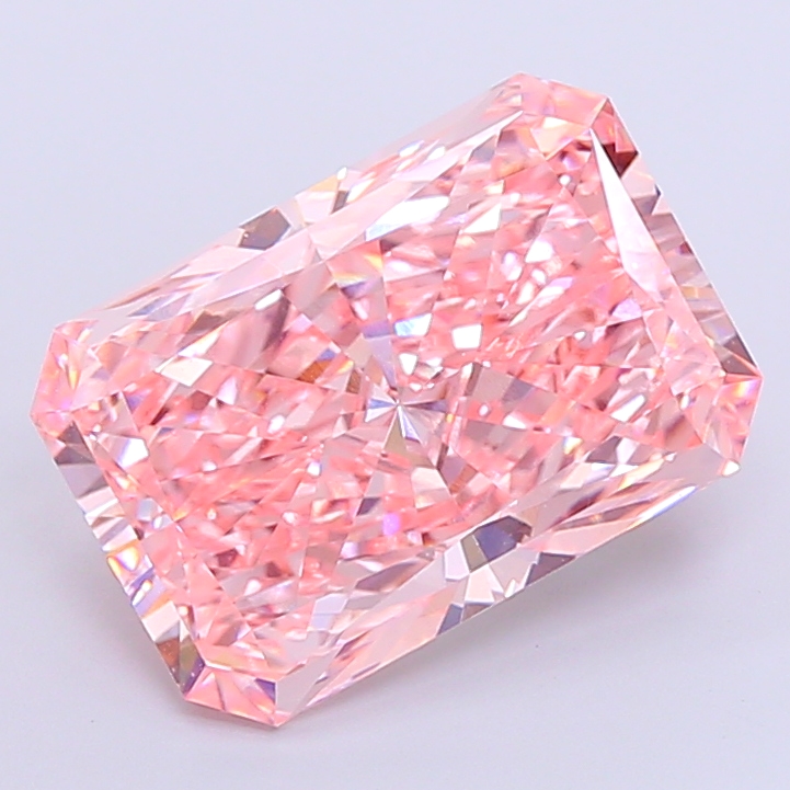Radiant 9.09ct Fancy Vivid Pink VVS2