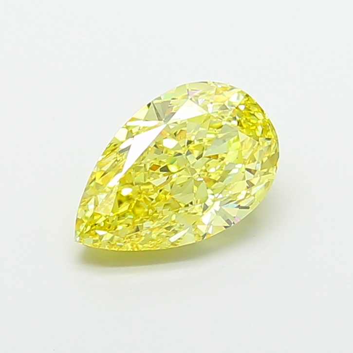 Pear 5.16ct Fancy Vivid Yellow VS1