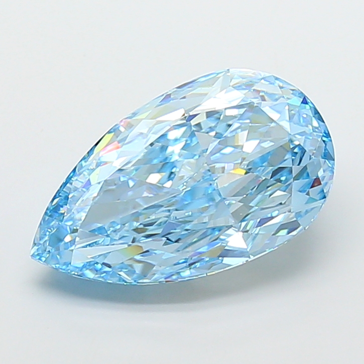 Pear 10.1ct Fancy Vivid Blue VVS2