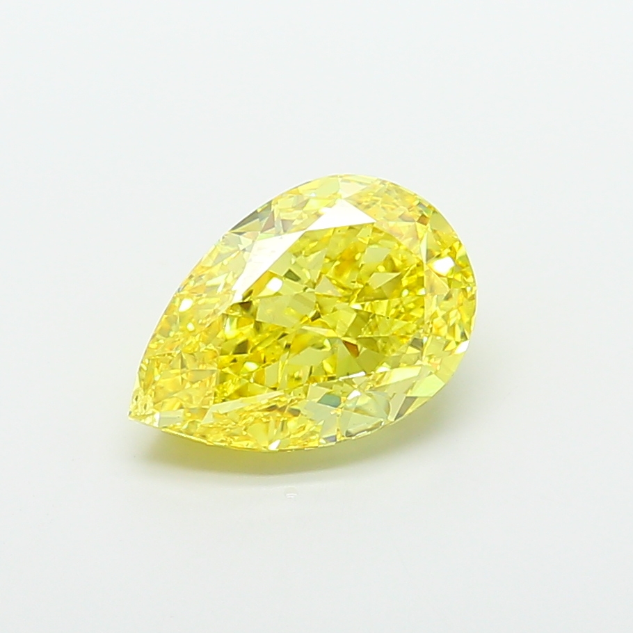 8.01ct Pear Fancy Vivid Yellow SI1 IGI