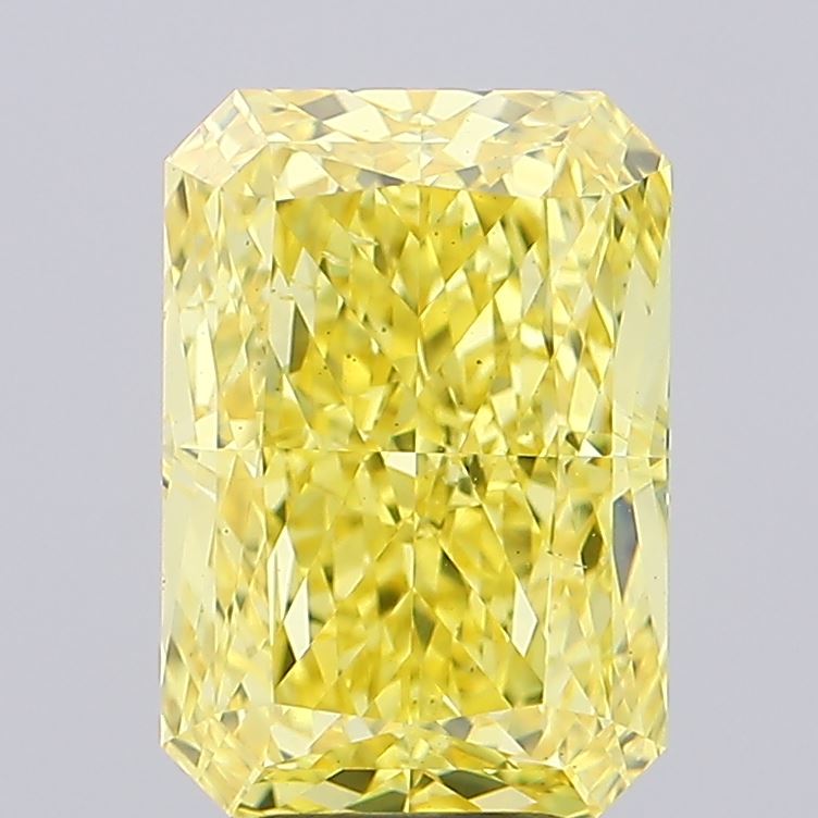 Radiant 5.10ct Fancy Vivid Yellow VS2