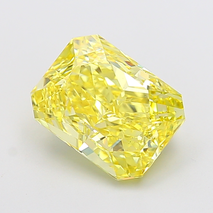 Radiant 4.02ct Fancy Intense Yellow VS2