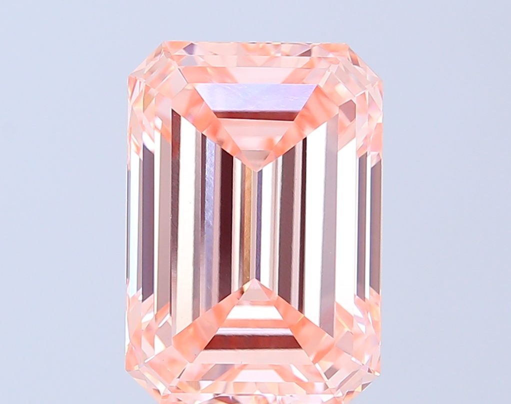 Emerald cut 7.00ct Fancy Intense Pink VVS2