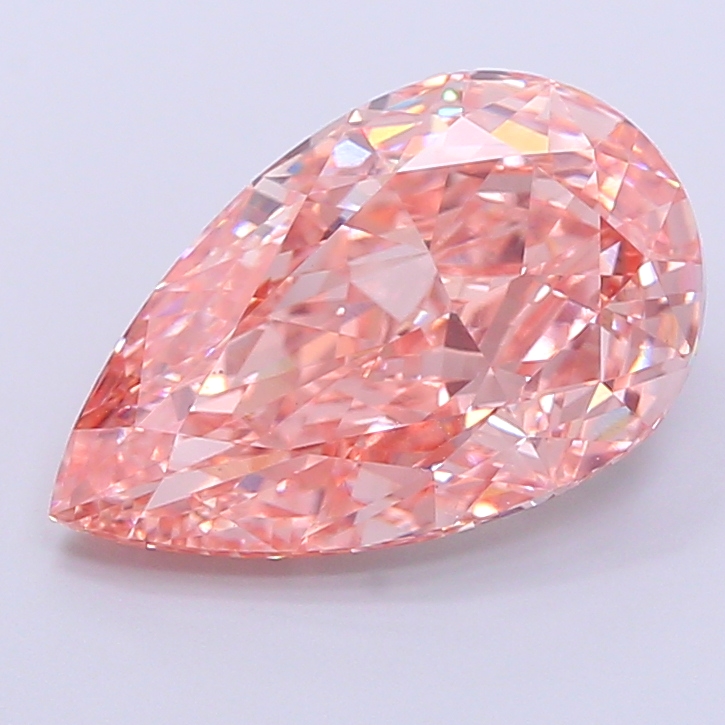 Pear 4.46ct Fancy Intense Brown Pink VS1