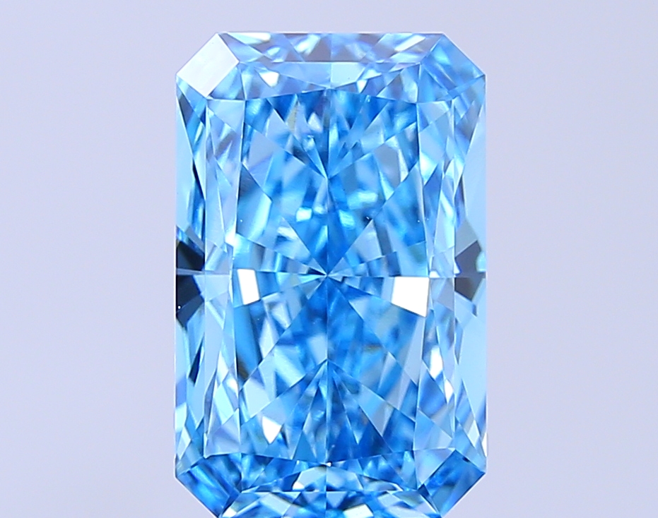 Radiant 4.05ct Fancy Vivid Blue VS1