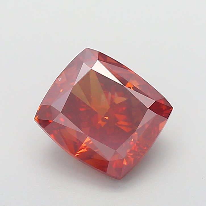 Cushion 4.02ct Fancy Vivid Orange VS2