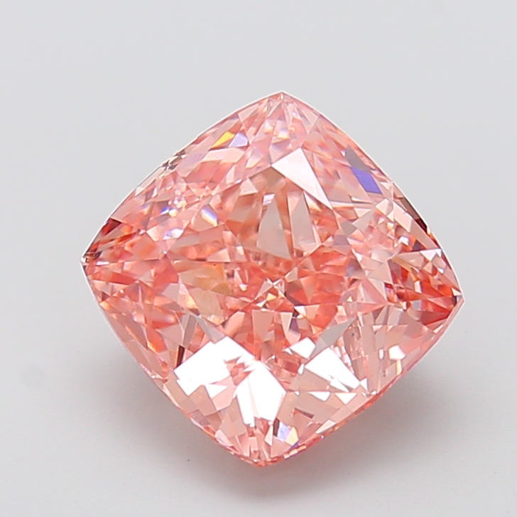 5.00ct Cushion Brilliant Fancy Vivid Pink VS2 IGI