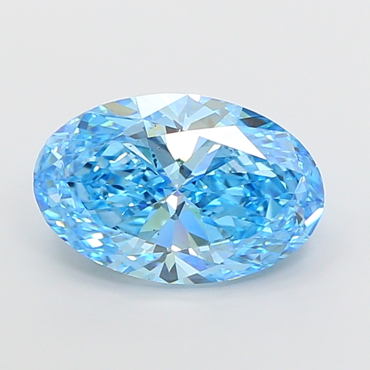 Oval 4.05ct Fancy Vivid Blue VS2