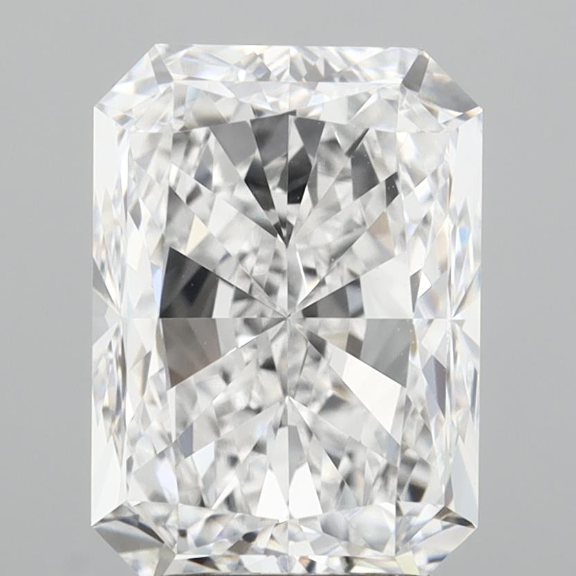 3.43 carat e VVS2 EX Cut IGI radiant diamond