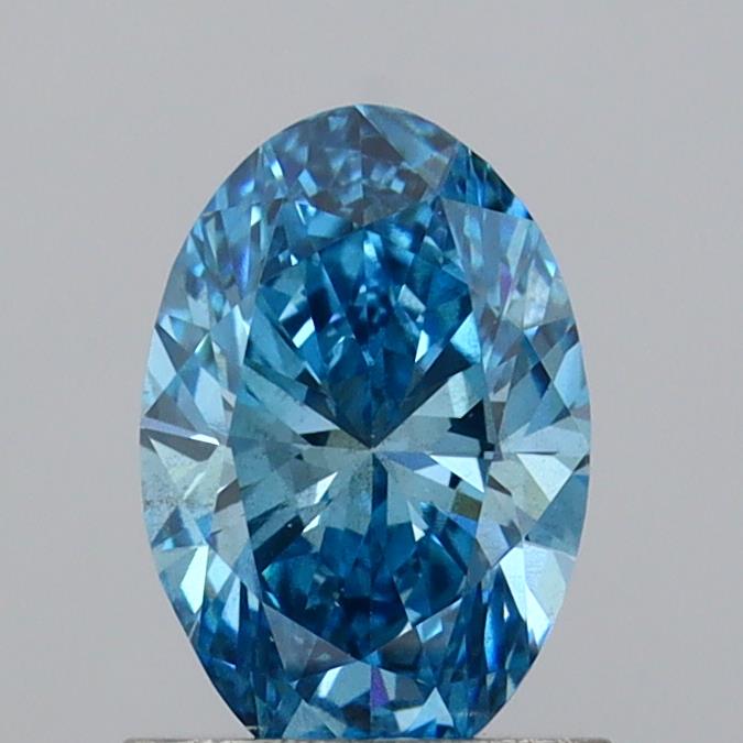 Oval 1.02ct Fancy Vivid  Blue SI1