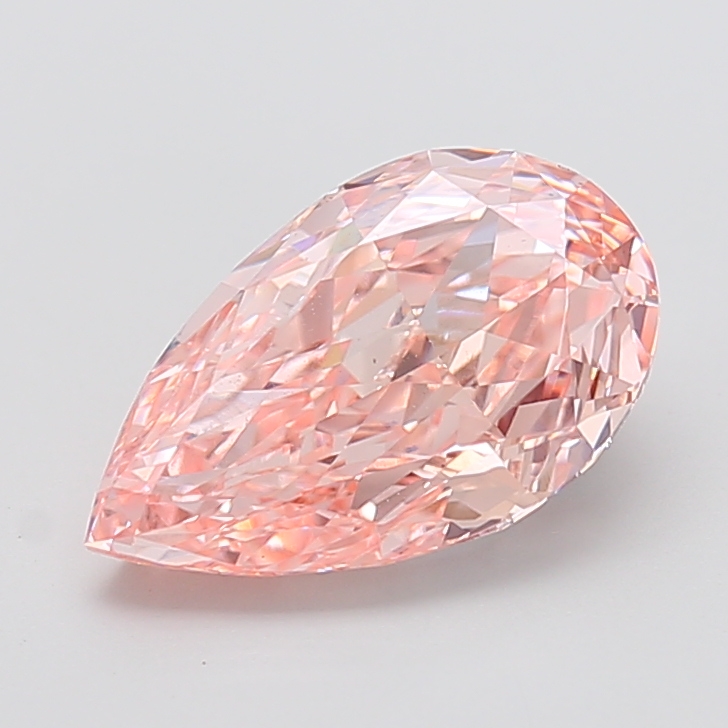 Pear 4.02ct Fancy Vivid Pink VS1
