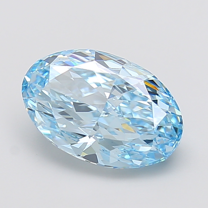 Oval 4.16ct Fancy Vivid Blue VS1
