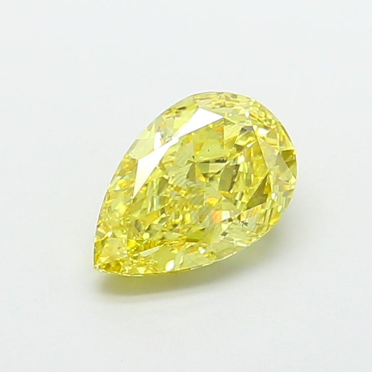 Pear 4.18ct Fancy Vivid Yellow VS2