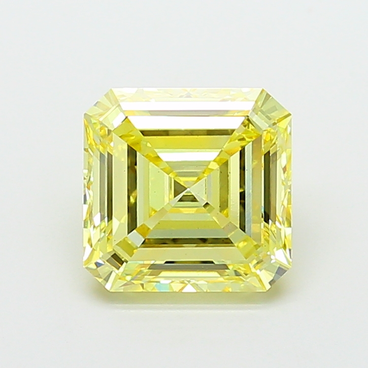 6.50ct Asscher Fancy Intense Yellow VS1 IGI
