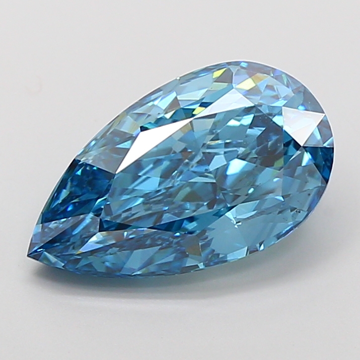 Pear 4.00ct Fancy Vivid Blue VS2