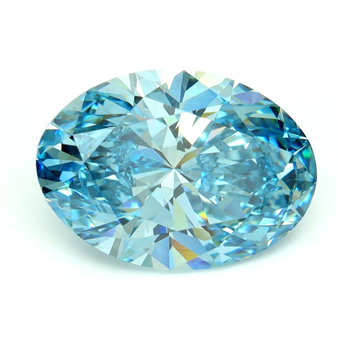 Oval 4.02ct Fancy Vivid Blue VS1