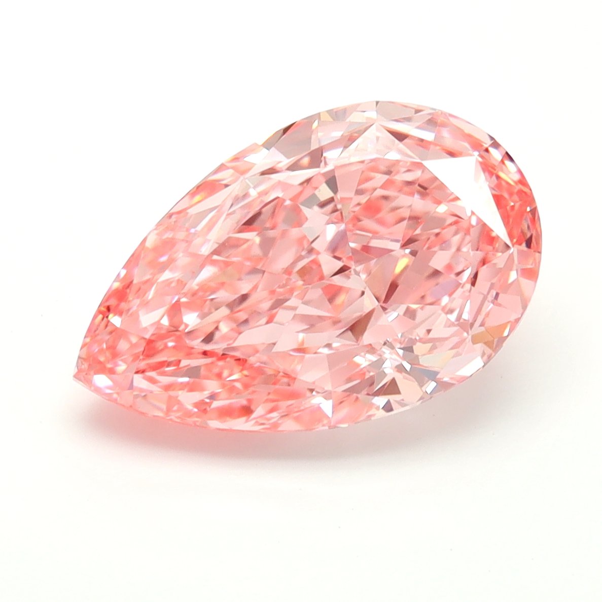 Pear 4.21ct Fancy Vivid Pink VVS2