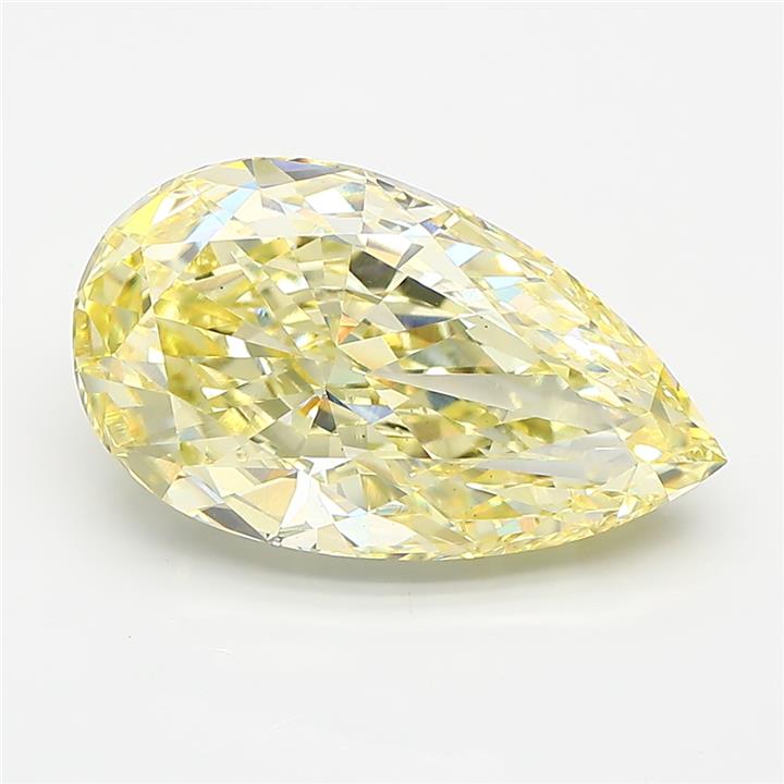 5.52ct Pear Fancy Yellow VVS2 IGI