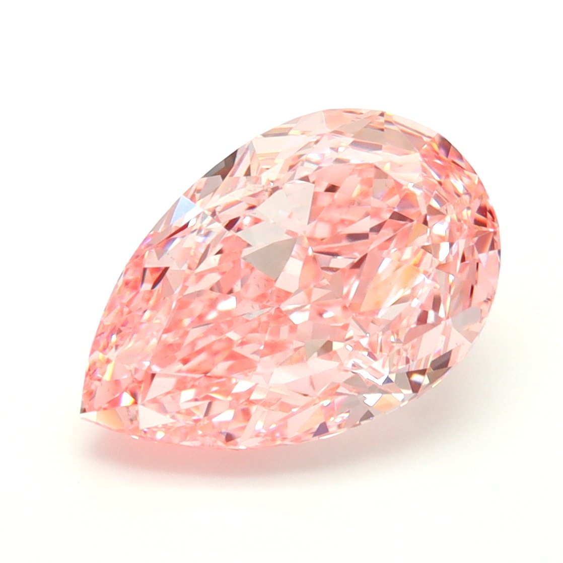 Pear 4.10ct Fancy Vivid Pink VS1