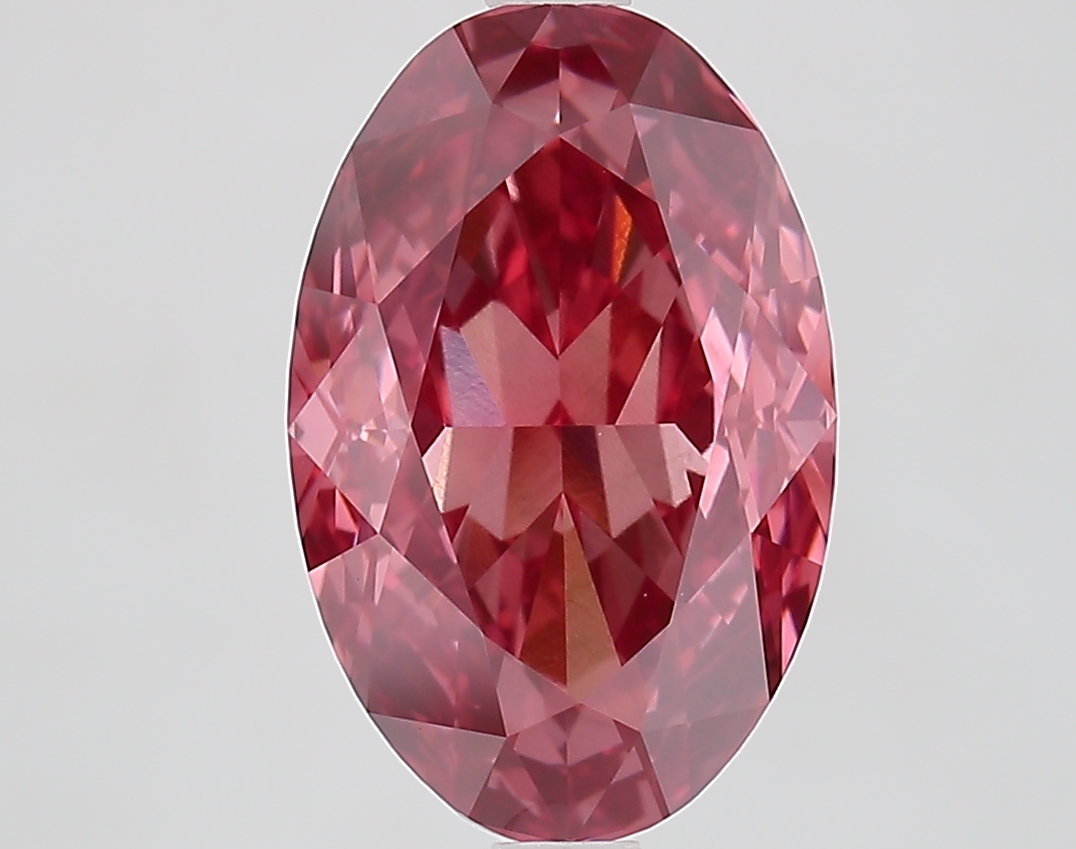 Oval 4.09ct Fancy Vivid Pinkish Pink VVS1