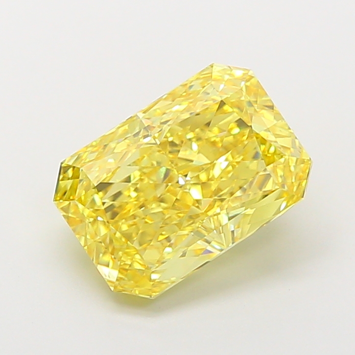 Radiant 4.08ct Fancy Vivid Yellow VS2