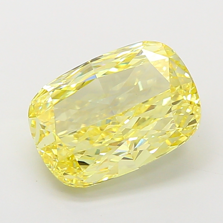 Cushion 4.07ct Fancy Intense Yellow VS2