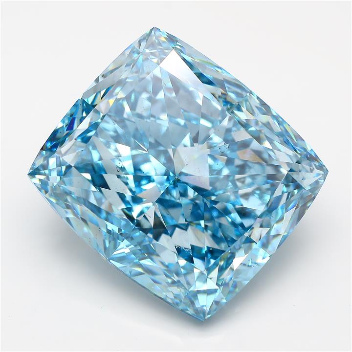Cushion 50.1ct Fancy Vivid Blue VS2