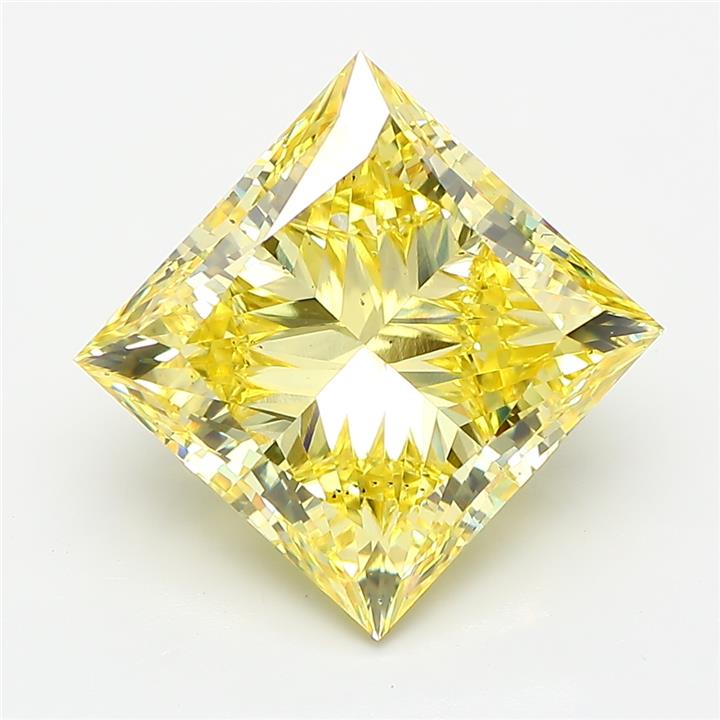Princess 8.06ct Fancy Intense Yellow VS2