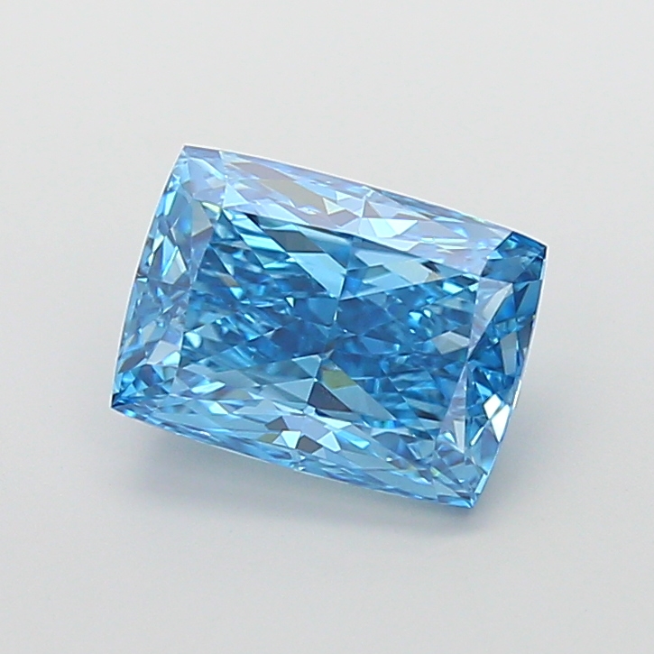 5.10ct Cushion Modified Fancy Vivid Blue VS1 IGI