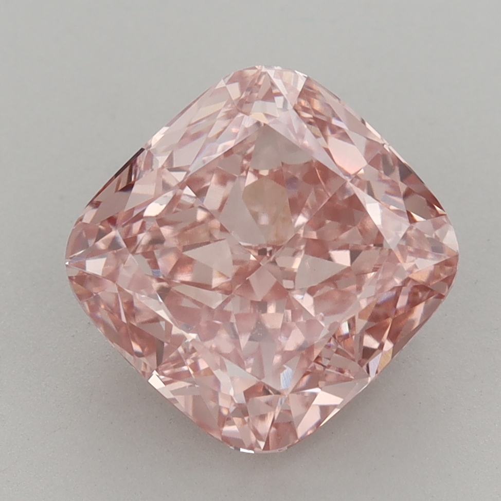 Cushion 4.18ct Fancy Vivid Pink VVS2