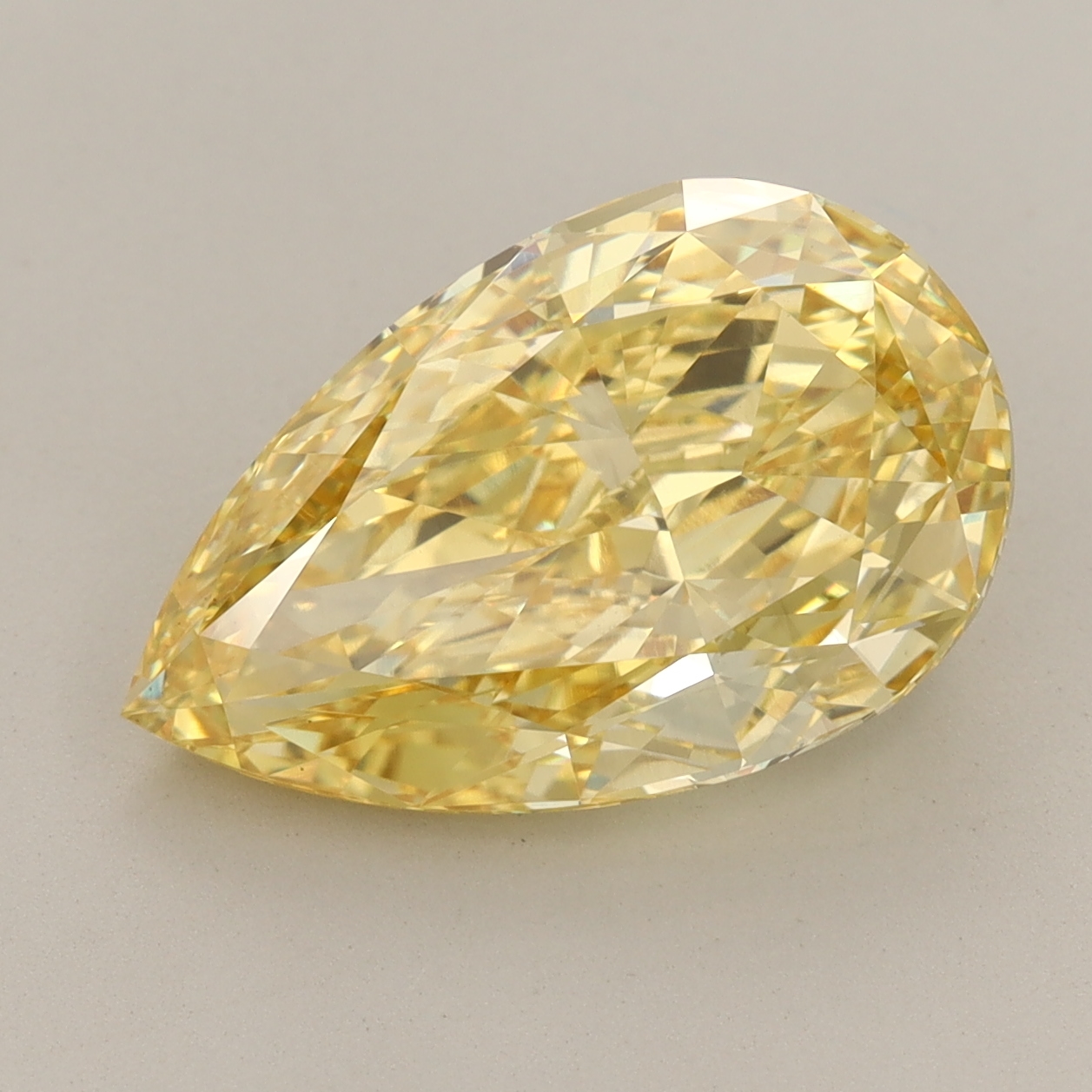 Pear 5.54ct Fancy Vivid Yellow VS1