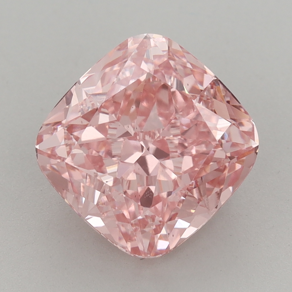 Cushion 4.14ct Fancy Vivid Pink VS1