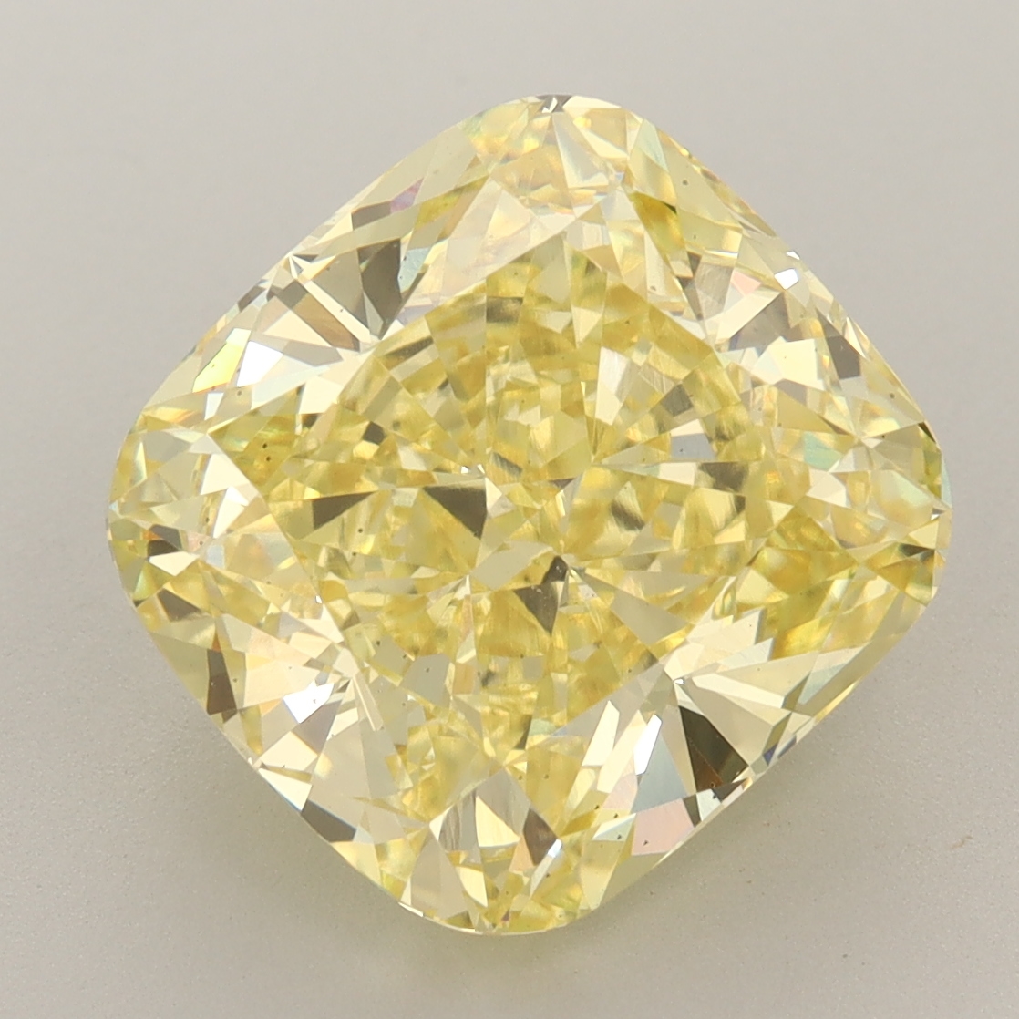 Cushion 7.30ct Fancy Vivid Yellow VS2