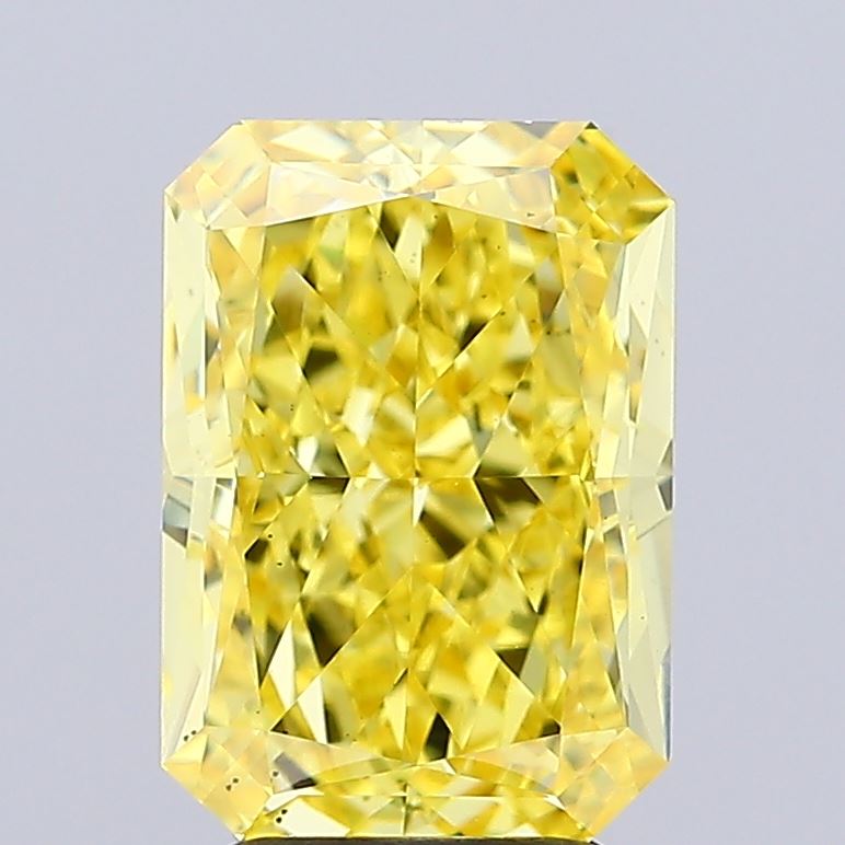 Radiant 4.77ct Fancy Intense Yellow VS2