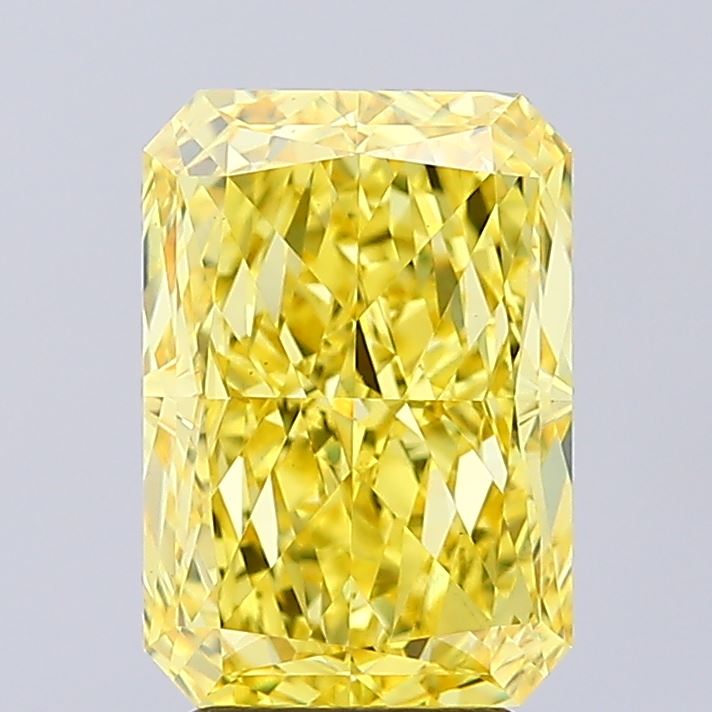 Radiant 4.09ct Fancy Vivid Yellow VVS2
