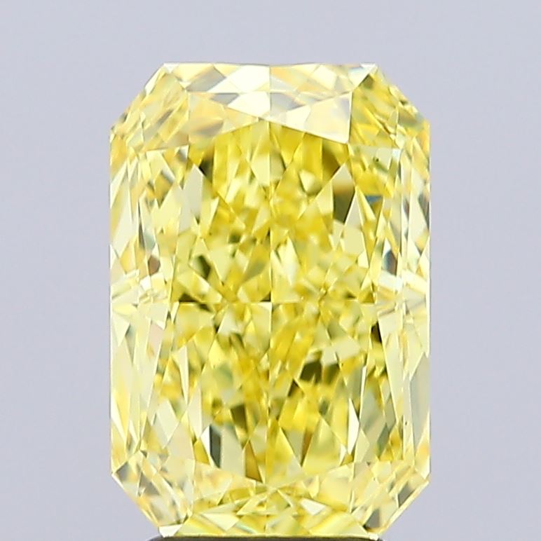 Radiant 4.08ct Fancy Intense Yellow VVS2