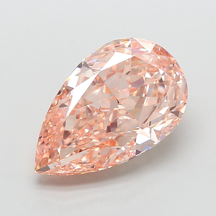 Pear 4.00ct Fancy Orangy Pink VS1