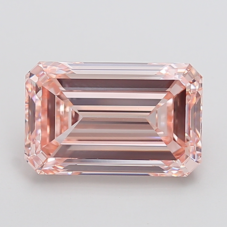 Emerald cut 5.01ct Fancy Intense Pink VVS2