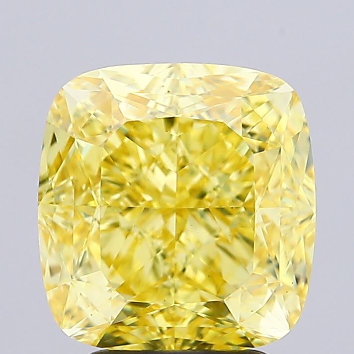 Cushion Modified 4.31ct Fancy Vivid Yellow VS1