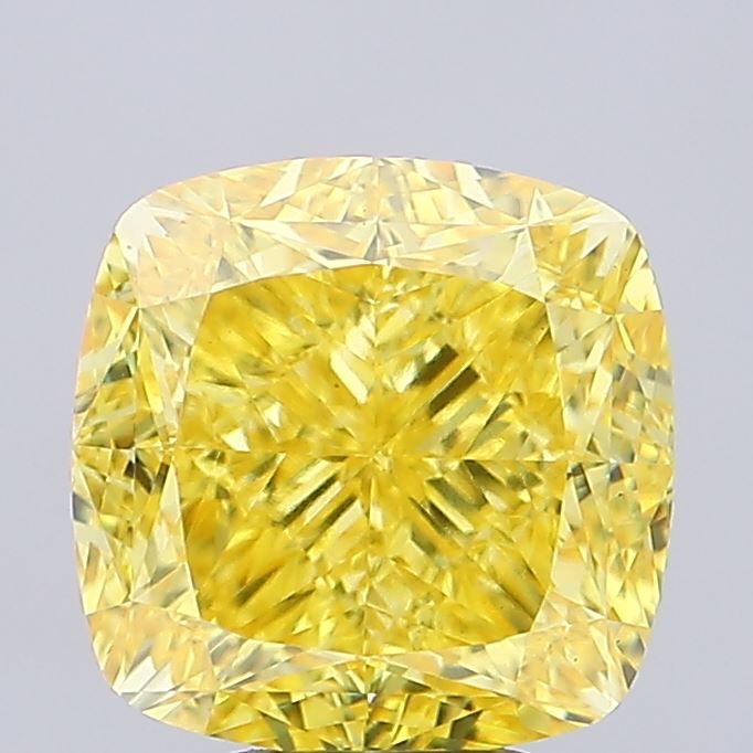 Cushion Modified 6.27ct Fancy Vivid Yellow VS1