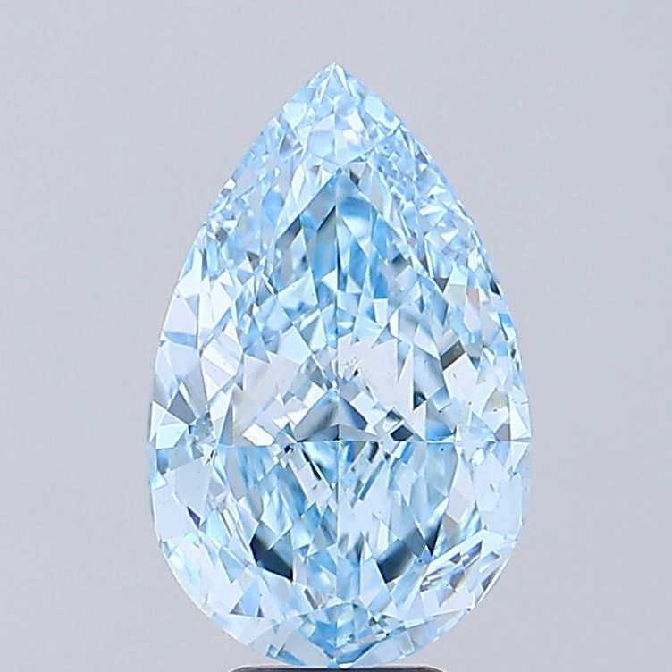 Pear 5.01ct Fancy Vivid Blue VS1