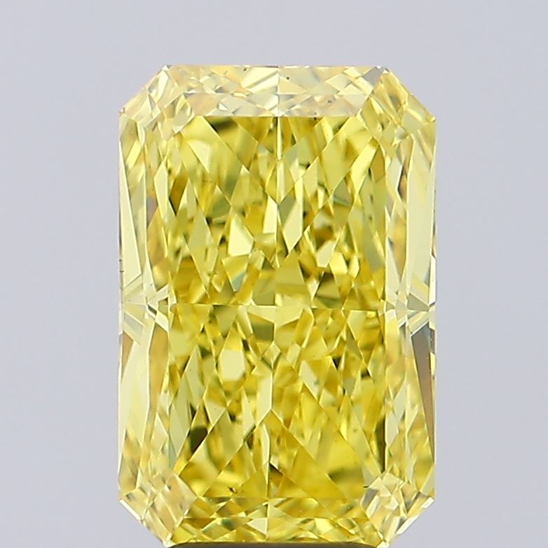 Radiant 5.01ct Fancy Vivid Yellow VS2