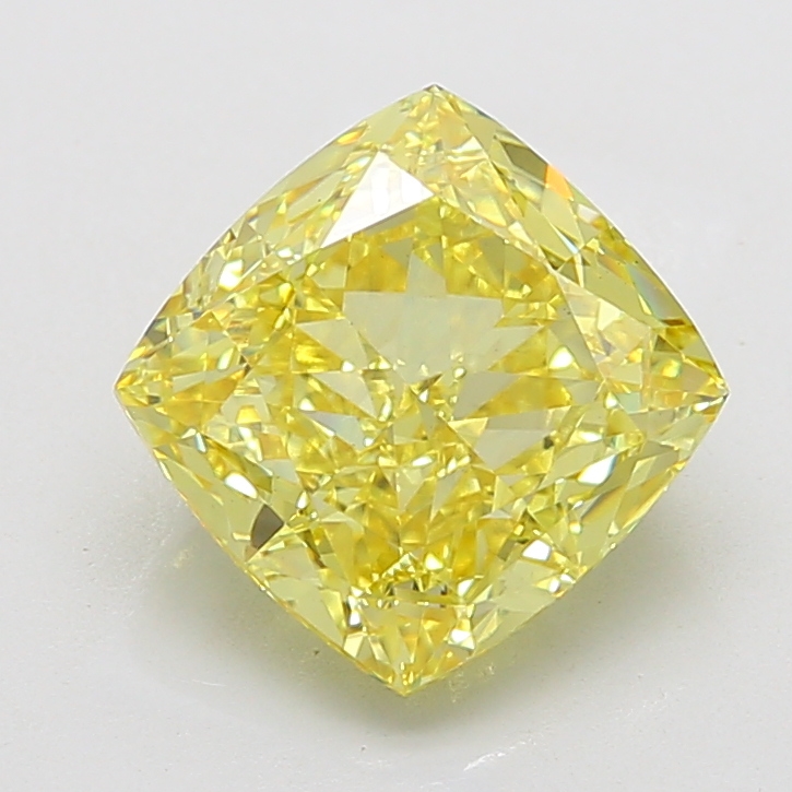 Cushion 6.53ct Fancy Intense Yellow VS1