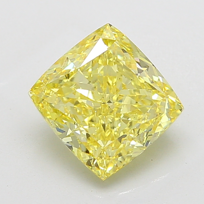 Cushion 5.03ct Fancy Intense Yellow VS2
