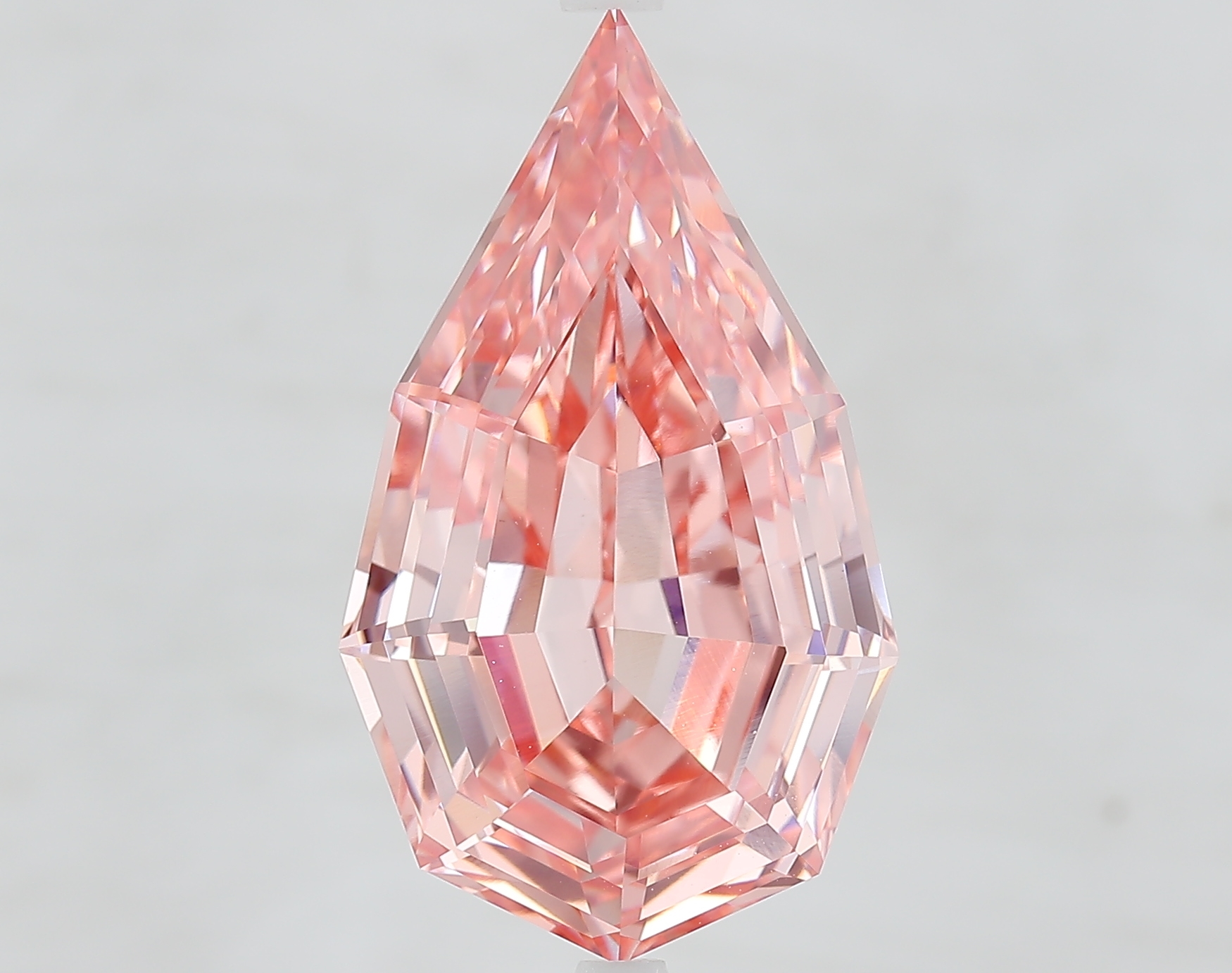 Pear Step 9.84ct Fancy Vivid Pink VVS2