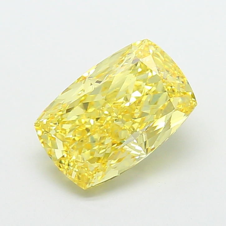 Cushion 4.03ct Fancy Intense Yellow VVS2