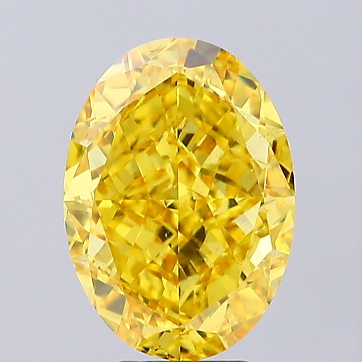 Oval 7.50ct Fancy Vivid Yellow VS1