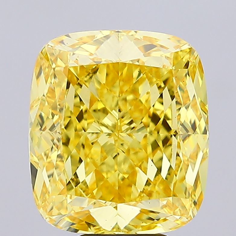 Cushion 8.54ct Fancy Vivid Yellow VS1