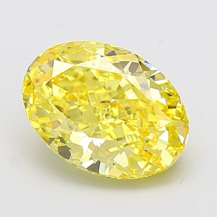 Oval 5.02ct Fancy Vivid Yellow VS1